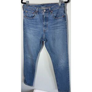 Levi's 501 Womens Skinny Jeans Button Fly Medium Wash Size 8